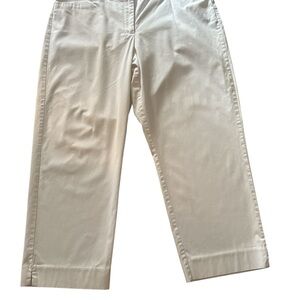 Talbots Women’s White Crop Length Pants - Size 16